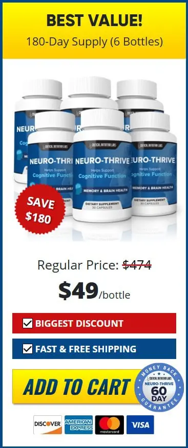 Neuro-Thrive 6 bottles buying option